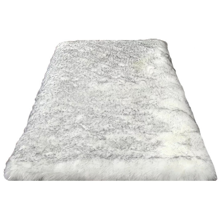 Faux Fur Rug (1.20m x 1.80m) - WhiteGrey