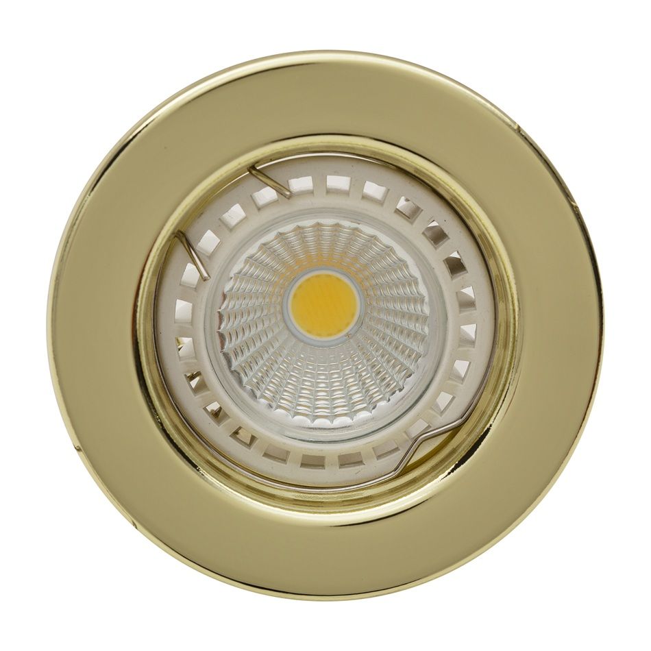 Straight Round Down Light 50W Dia 12V P/Brass (Pp) - 3 Pack