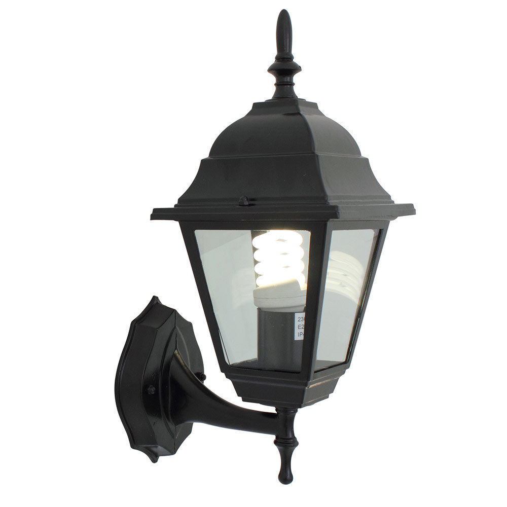Eurolux - Lantern - 4 Panel- Up Facing - Black