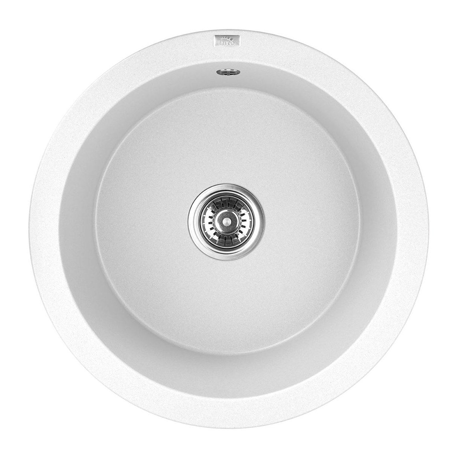 Laveo Dafne 510 Granite Composite Kitchen Sink 1 Bowl - White