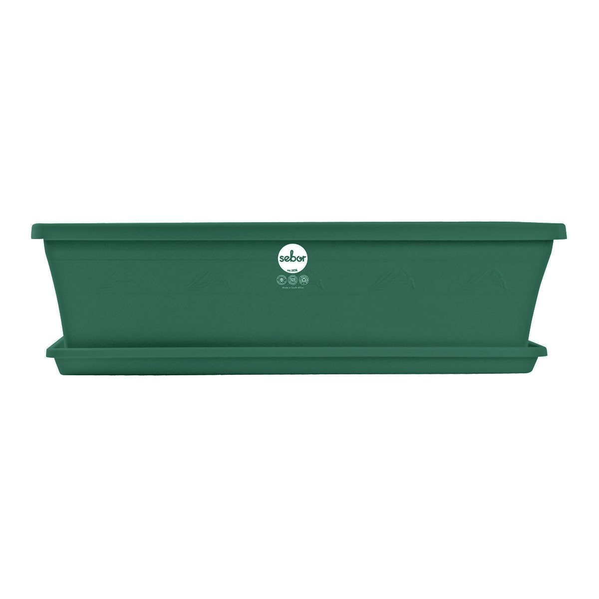 Sebor Sill Planter & Saucer Set 50 Cm Green