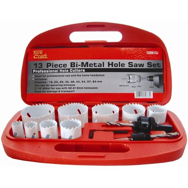 Holesaw Set 13Pc In Case Bi-Metal