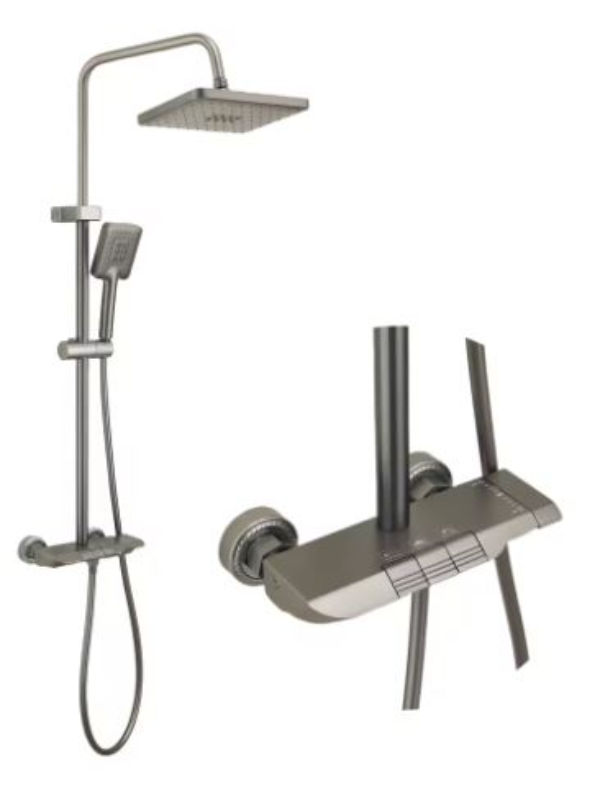 HOMZ PIANO BUTTONS EXPOSED SHOWER GREY