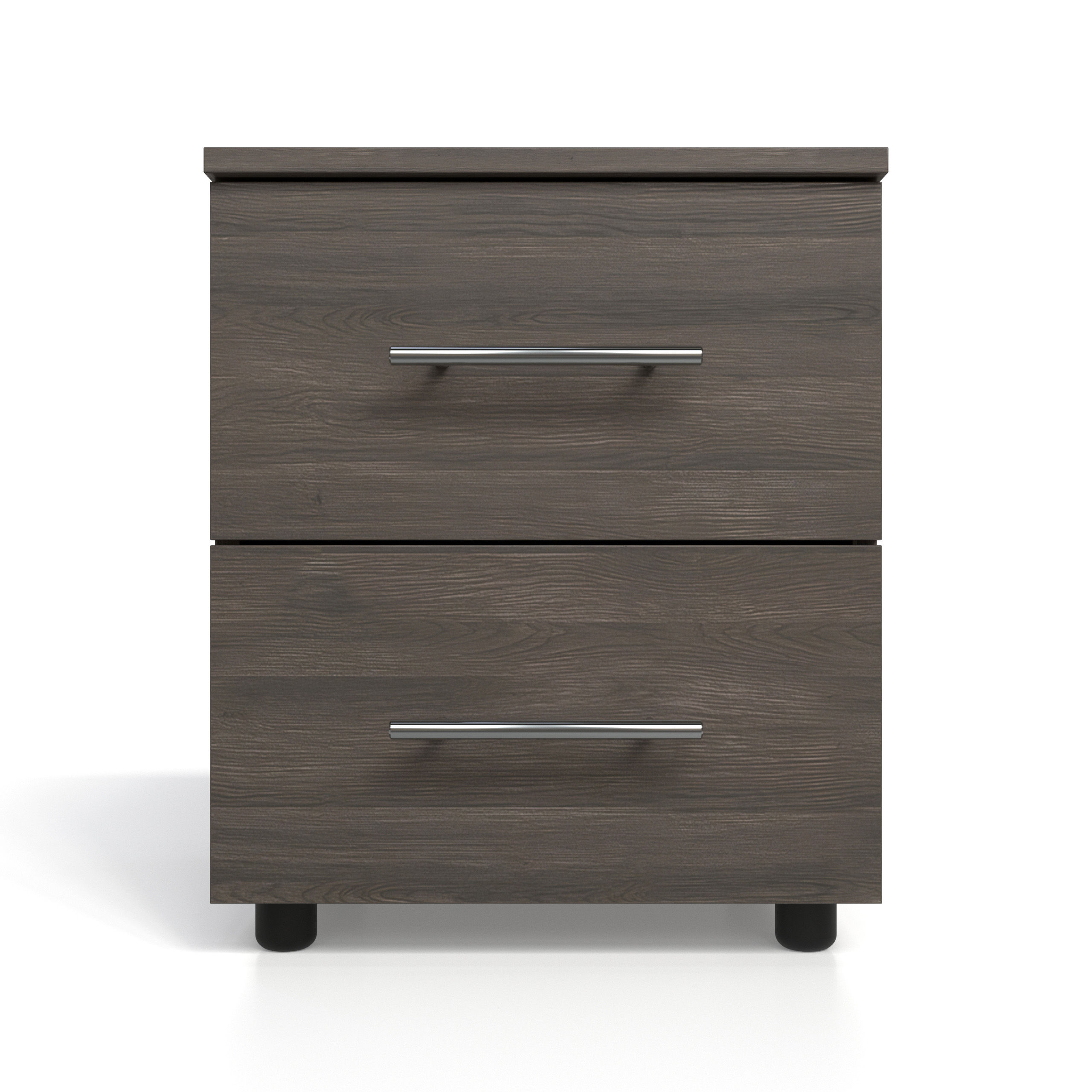 BAM! Oslo Two Drawer Bedside Table - Roughsawn Oak