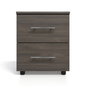 BAM! Oslo Two Drawer Bedside Table - Roughsawn Oak