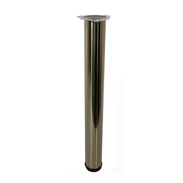 Office Leg, H710mm x 60mm, Brushed Satin Nickel (4 PACK) BY WOODLY