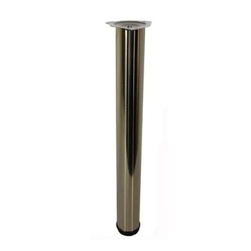 Office Leg, H710mm x 60mm, Brushed Satin Nickel (4 PACK) BY WOODLY