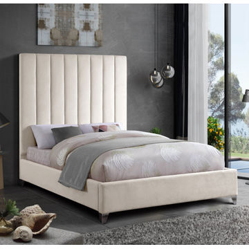 Bliss Sleigh Bed Double -Off White