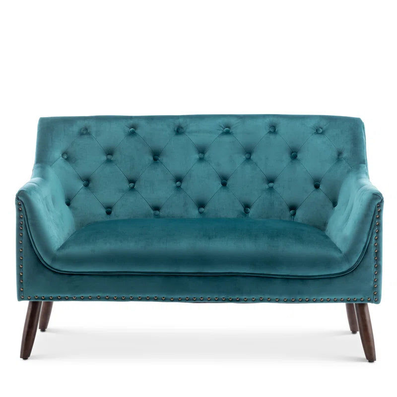 Avery Velvet 2 Seater Sofa - Teal