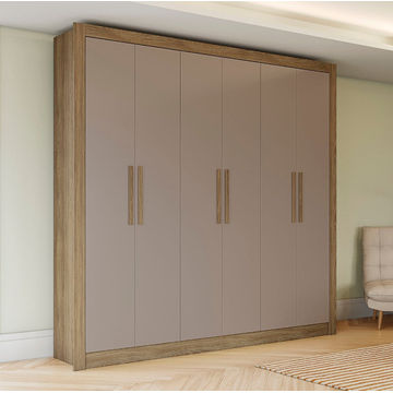 Delgado 6 Door Wardrobe - Brown/Grey