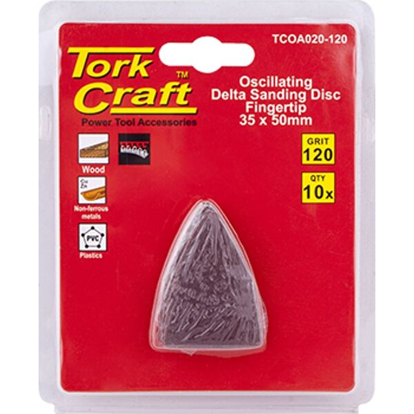 Oscilating Sandpaper A/O 35X50Mm 10Pc Fingertip 120Grit