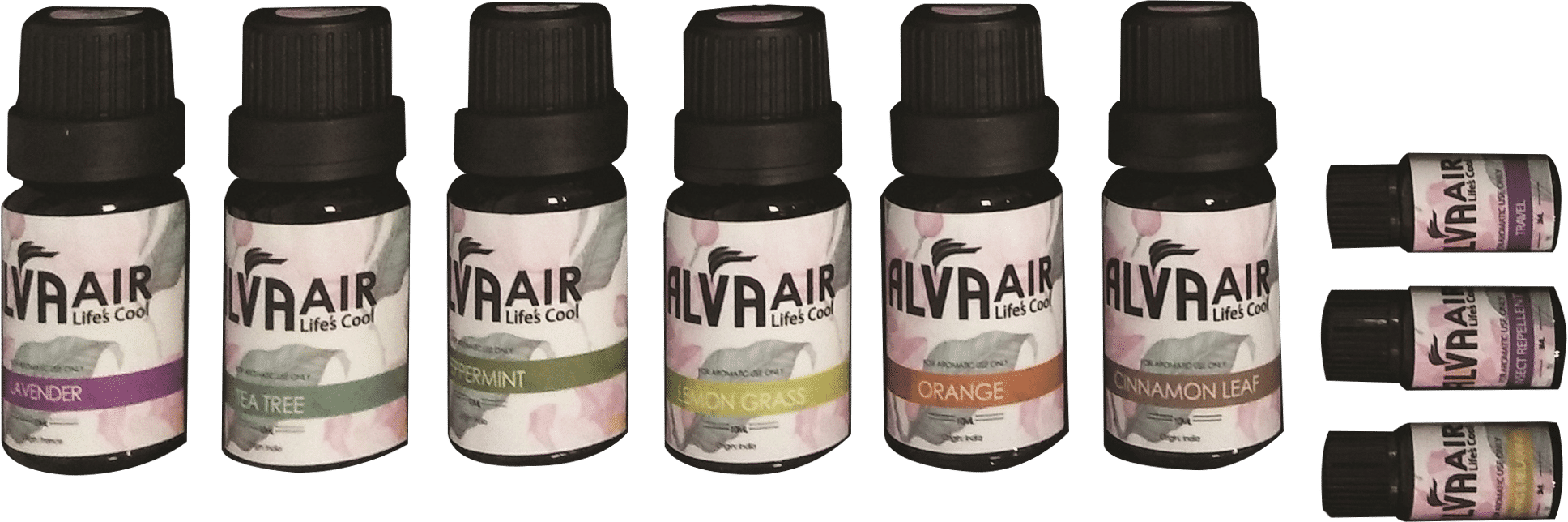 Alva Air – 9pc Essential Oils Set for Diffuser  6x 10ml & 3x 3ml