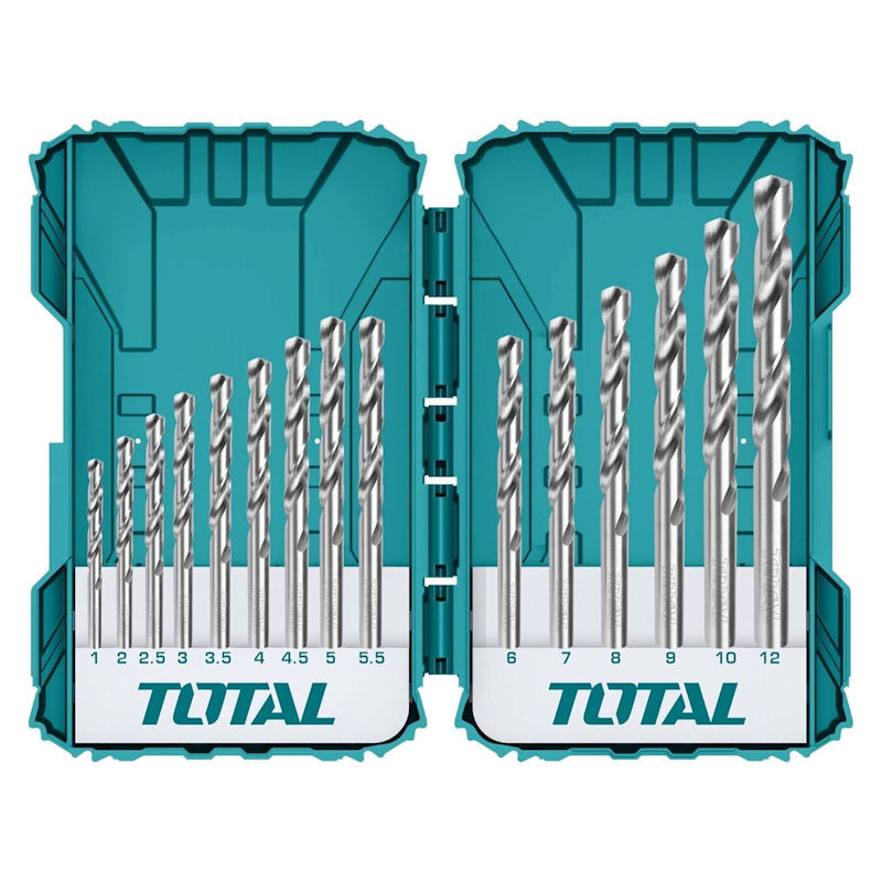 Total Tools HSS Drill Bits M2 Set 15Pcs