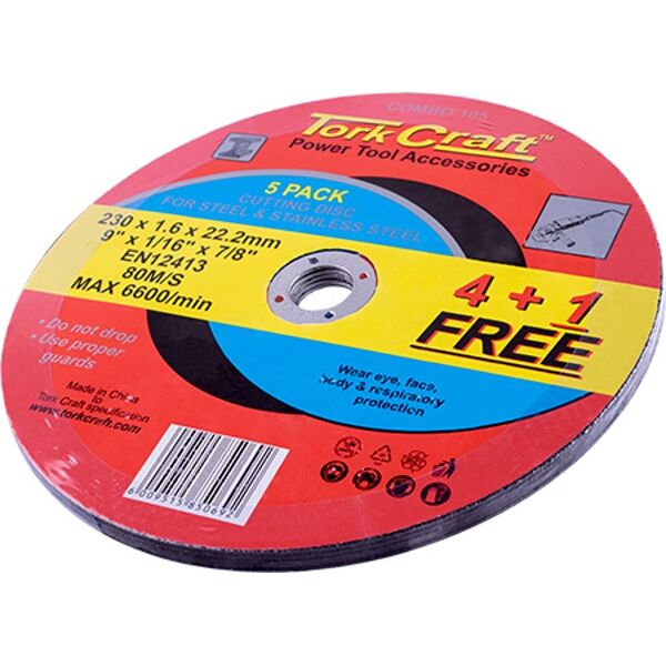4+1 Free Cutting Disc Metal 230X1.6X22.22Mm