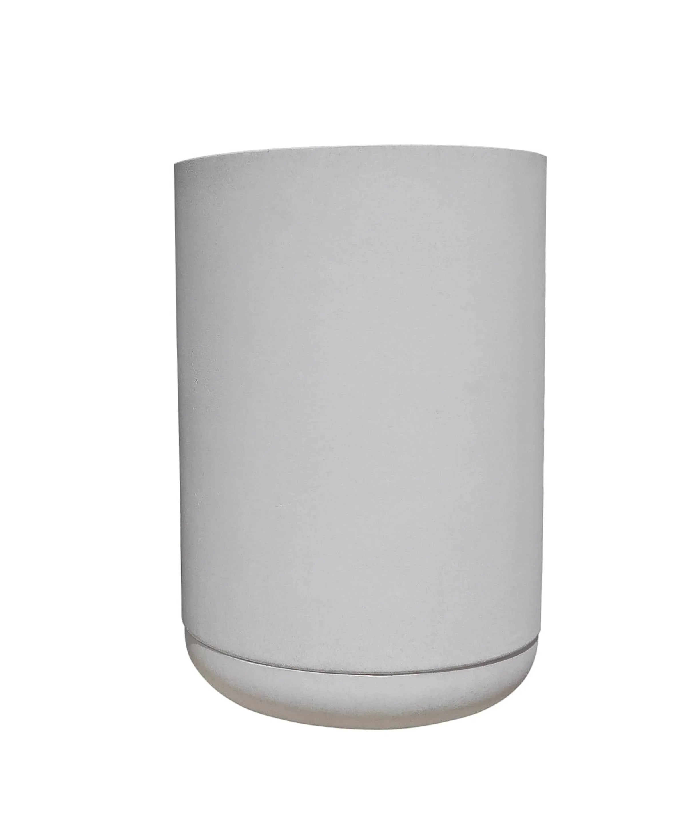 Match Cylinder Japi Planter With Saucer Tall Small - Off White
