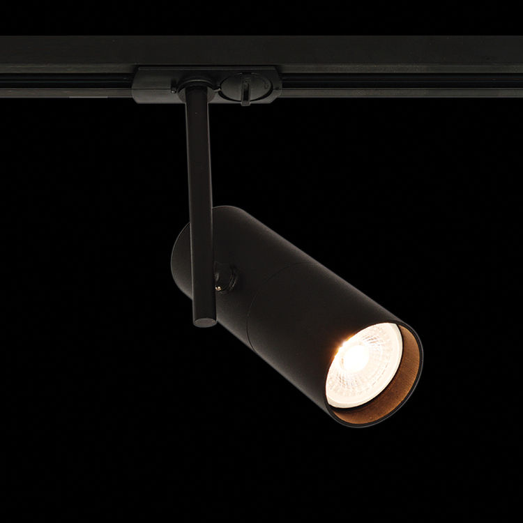 230v 50W GU10 Slim Spot 3Wire Track Black (Recessed Adaptor)