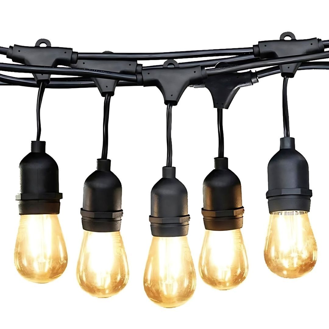 20 Meter Solar String Light — Warm White 3000k (20 Bulbs)