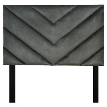 Fusion Headboard - Dark Dark Grey Velvet - 3/4