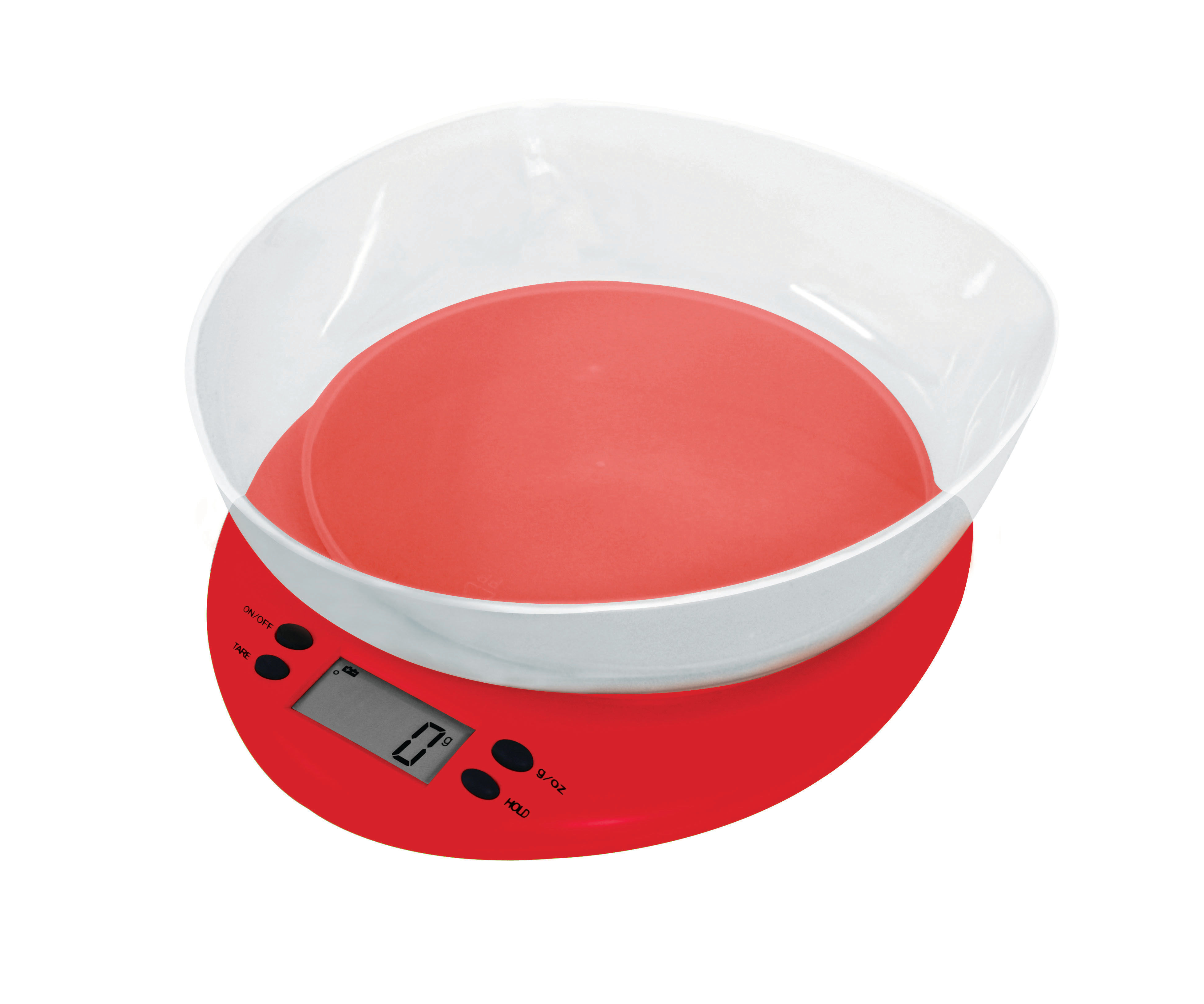 Casa Kitchen Scale W/ Clear Bowl - Fresco Red