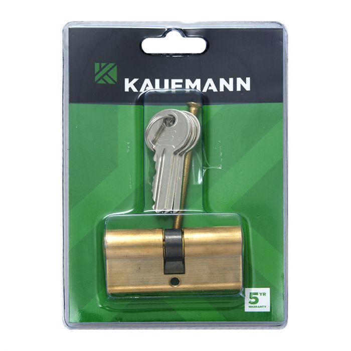 Kaufmann - Cylinder - Euro Only - 65mm - Solid Brass - 2 Pack