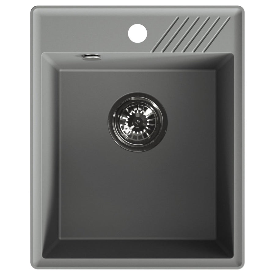 Laveo Hub 485 Granite Composite Kitchen Sink 1 Bowl - Grey (Volcano)