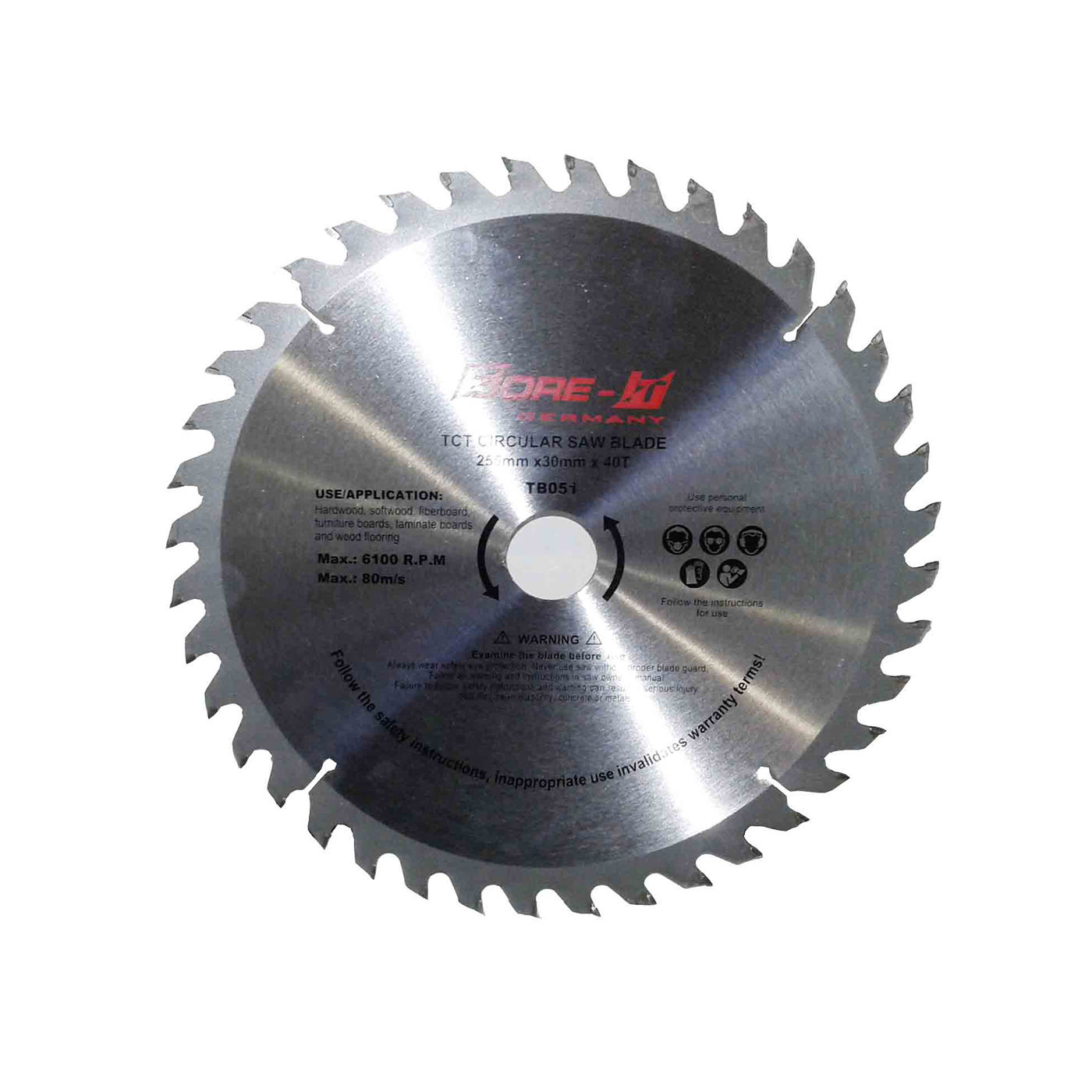 Bore-it - Circular Saw Blade - 255mm X 40t X 30/20/16b - 4 Pack