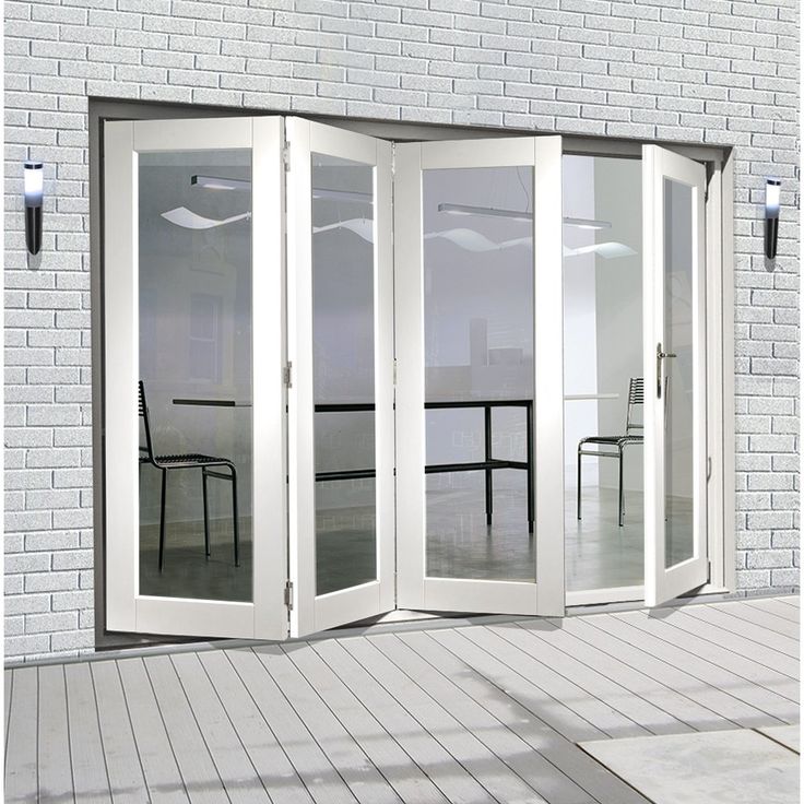 Aluminium Fold A-Side Door 4.2mx2.1m Open to Left White
