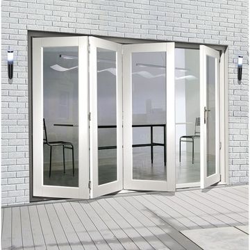 Aluminium Fold A-Side Door 4.2mx2.1m Open to Left White