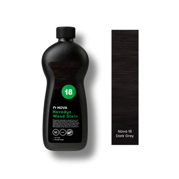 Nova 18 Novadye Woodstain - Dark Grey 500ml