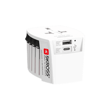 SKROSS - MUV USB (AC) Phase 2 (IEC 2017) - Universal Travel Adapter with USB and AC Compatibility