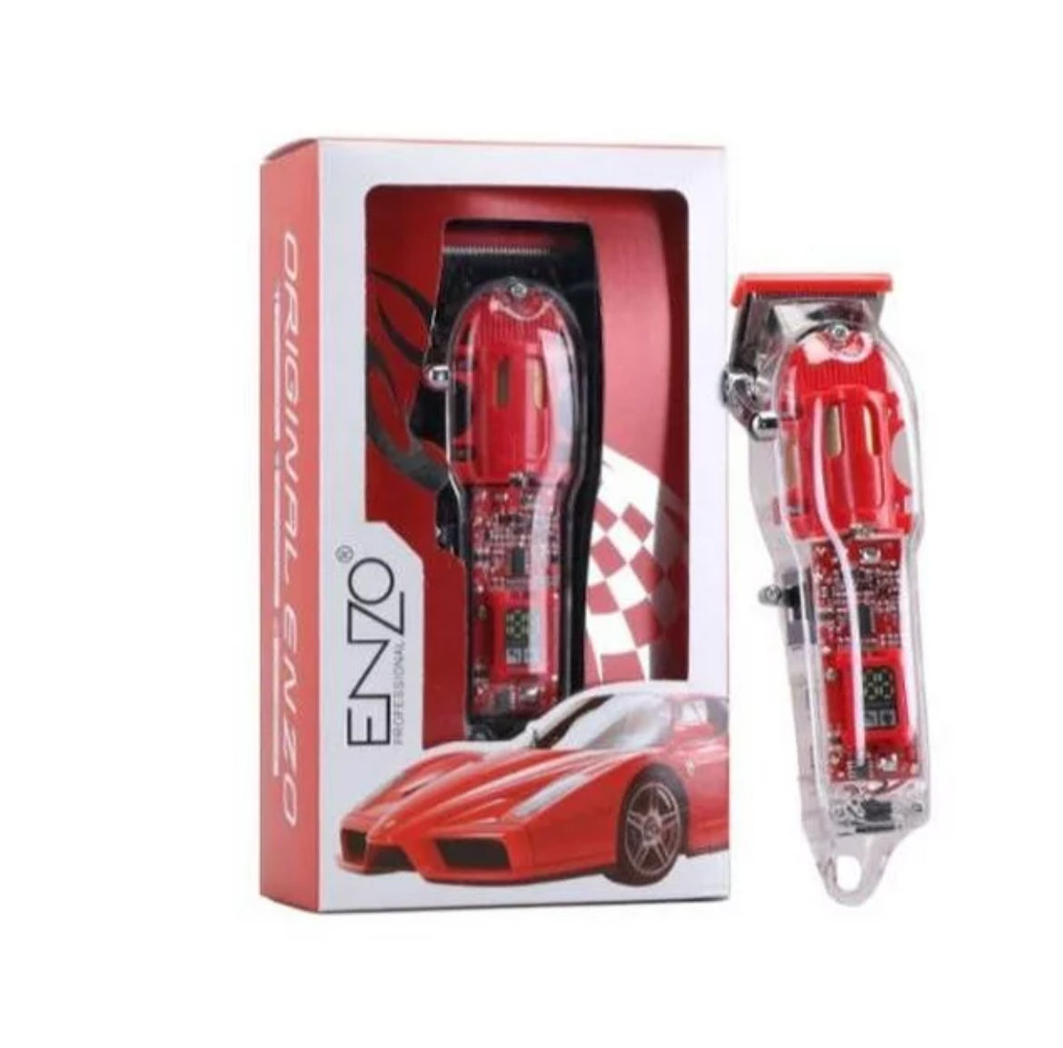 ENZO Transparent Grooming Trimmers Cordless LCD Display Hair Clippers Set