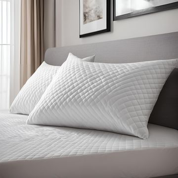 Rey's Fine Linen - Quilted Waterproof Pillow Protector -King - Optical White(30 Set)
