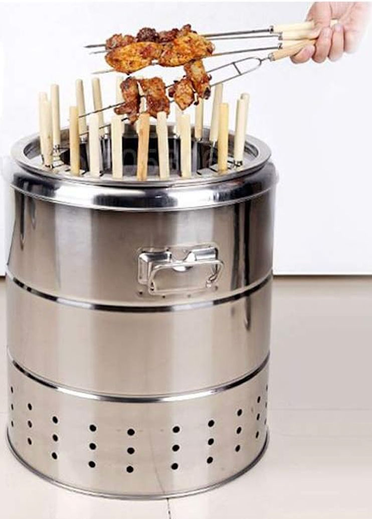 Smoker Charcoal Barrel BBQ Grill.