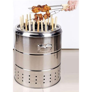 Smoker Charcoal Barrel BBQ Grill.