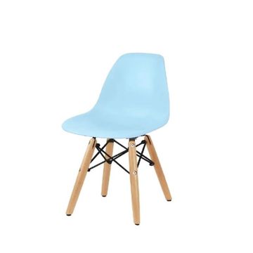 Emma wooden legs chair blue