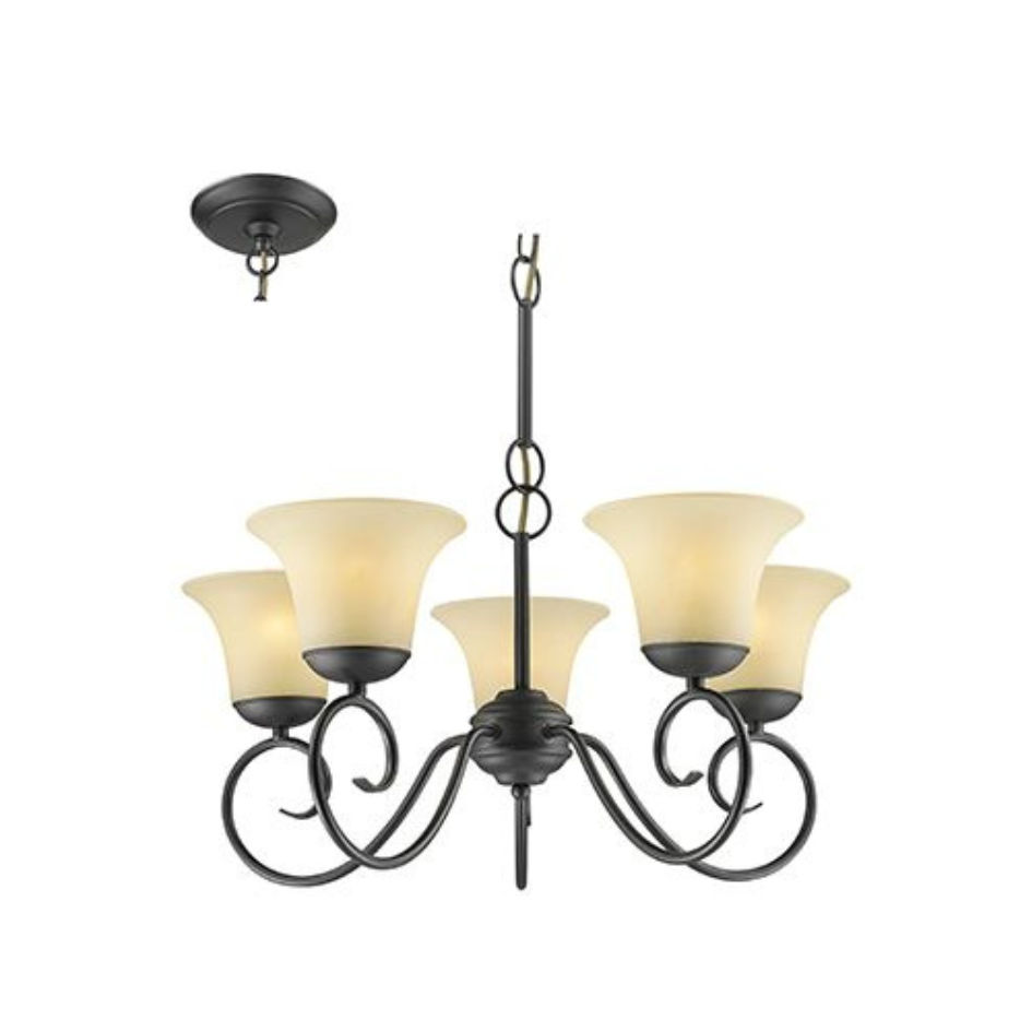 Ebele Chandelier Black E27 5x60w