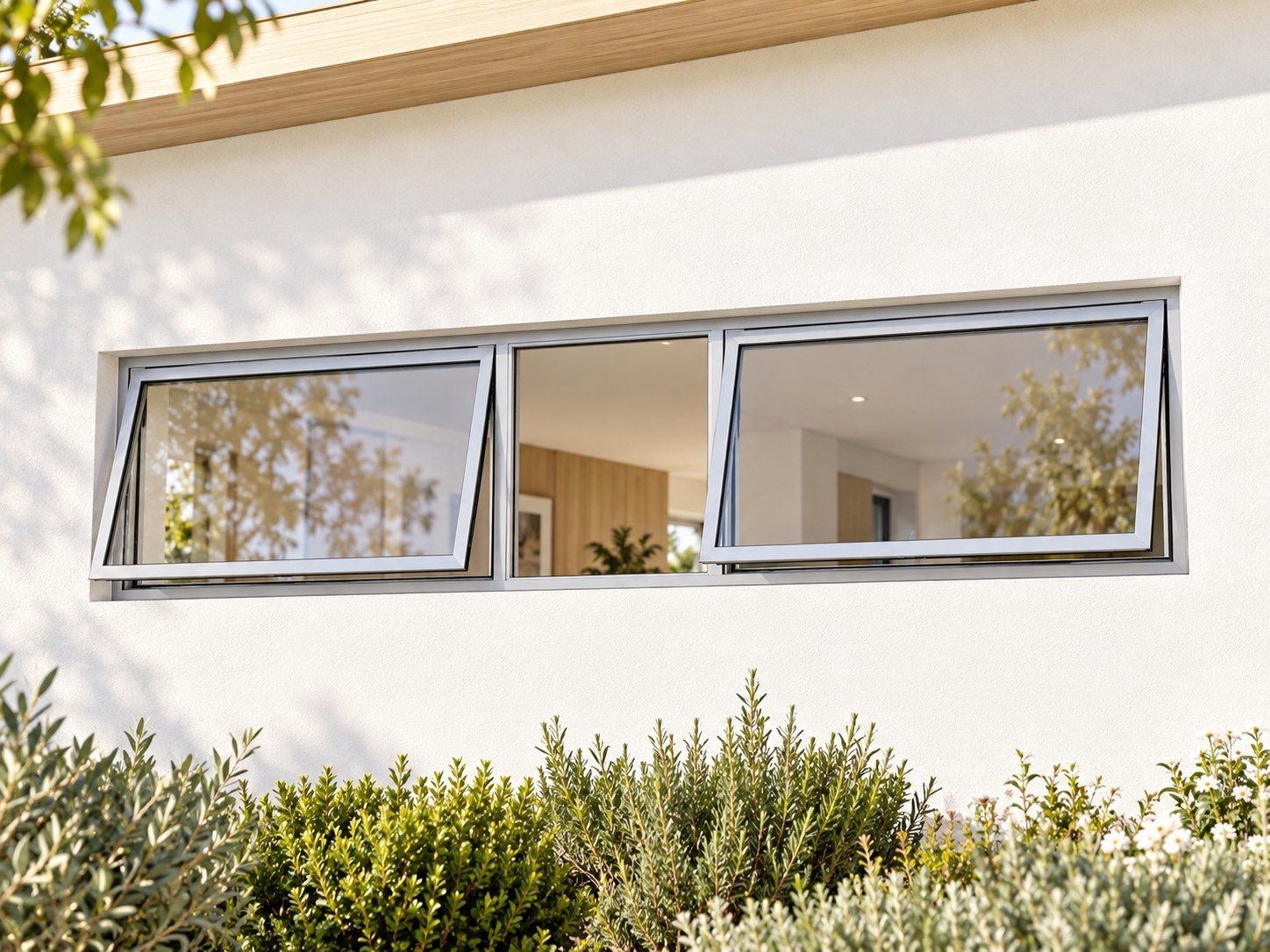 Kenzo Premium Top-Hung Aluminium Window - Silver, 1500 400 mm, Two ...
