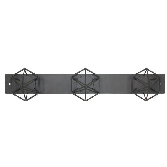 Hexagon grey metal hook 3 pack