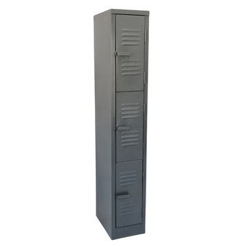 3 Door Steel Locker - Hammertone Grey