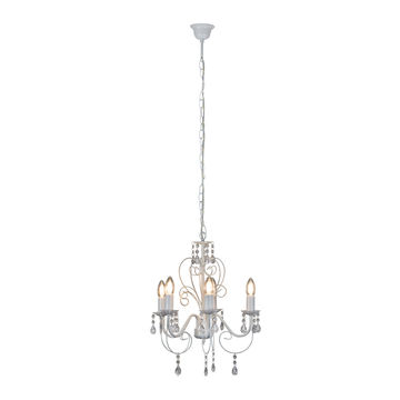 Cleo - 5 Lights - Chandelier - 420mm - White
