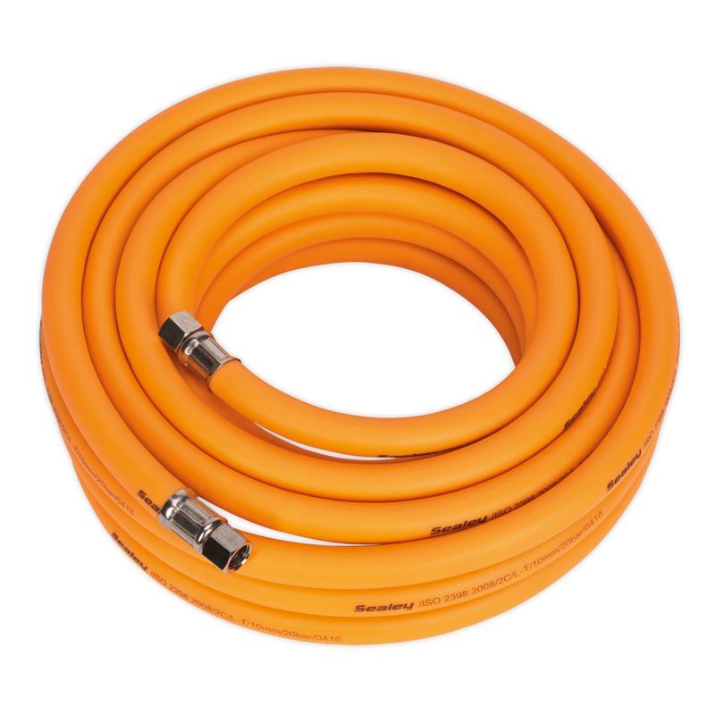 Air Hose 10m x Ø10mm Hybrid High Visibility 1/4