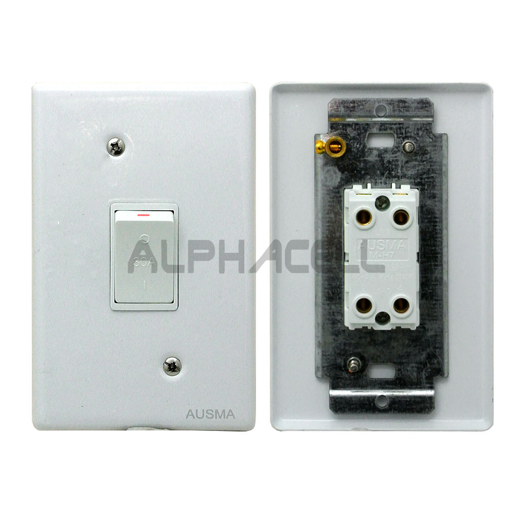 SWITCH ISOLATOR STEEL(white) 30A - 4X2