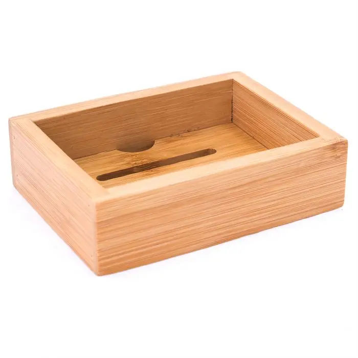 Woodly Soap Dish, Bamboo Pack of 2