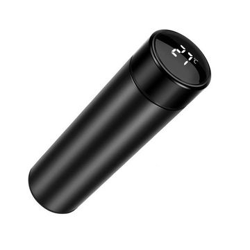 Premium Quality Stylish Black Travel Mug with Digital Temperature Display
