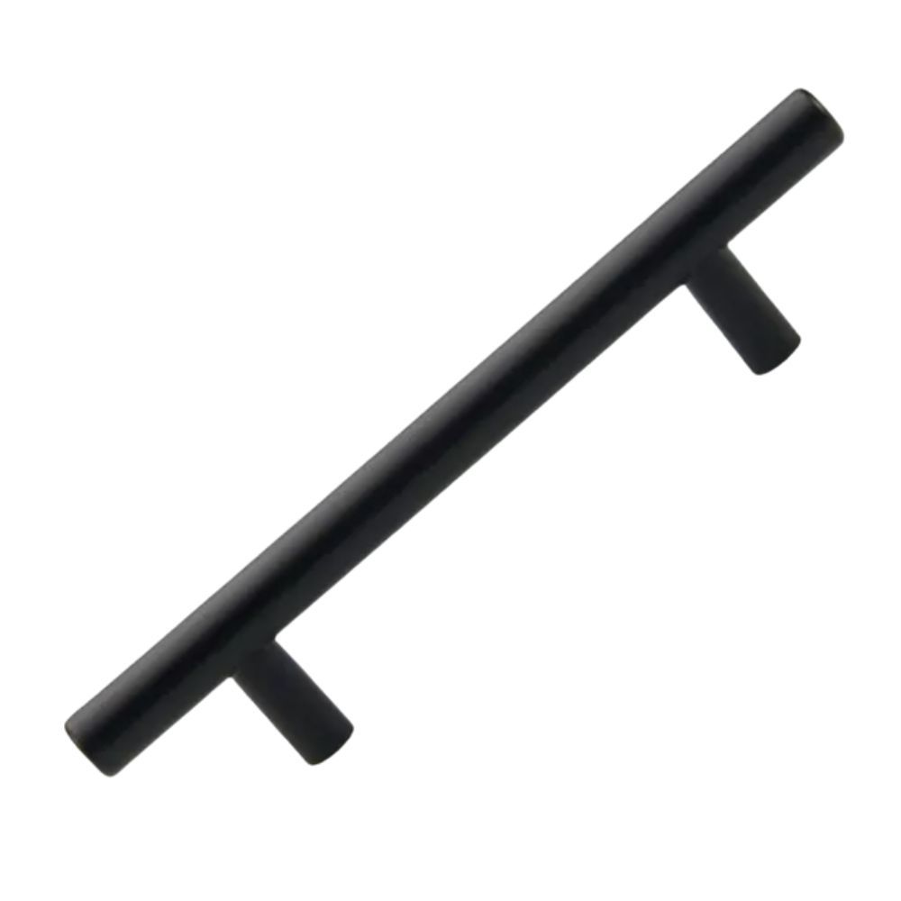 Pack of 6 x Hollow Stainless Steel Barrel Handle, Matt Black, 96mm