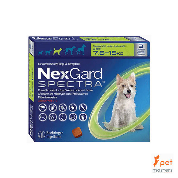 Nexgard Spectra Chew 3s / Medium/7.6 - 15kg | LEROY MERLIN South Africa