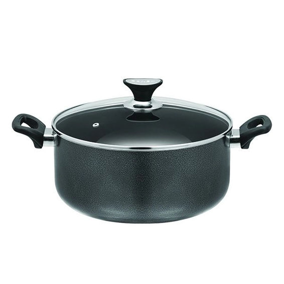Pot Casserole Non-Stick Aluminium With Glass Lid - Cookware Essentials ...
