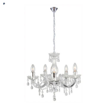 Eurolux Odile Acrylic 5LT Chandelier 440mm Clear