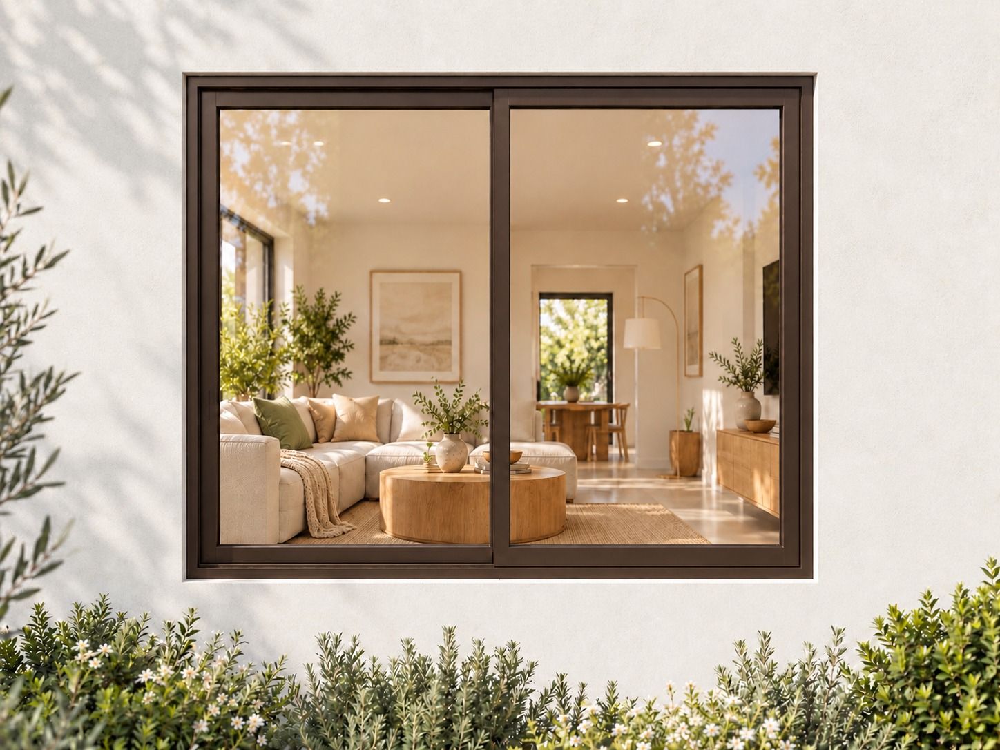 Kenzo Aluminium Sliding Window - Bronze, 1200 900 mm, Two Sliding Panels