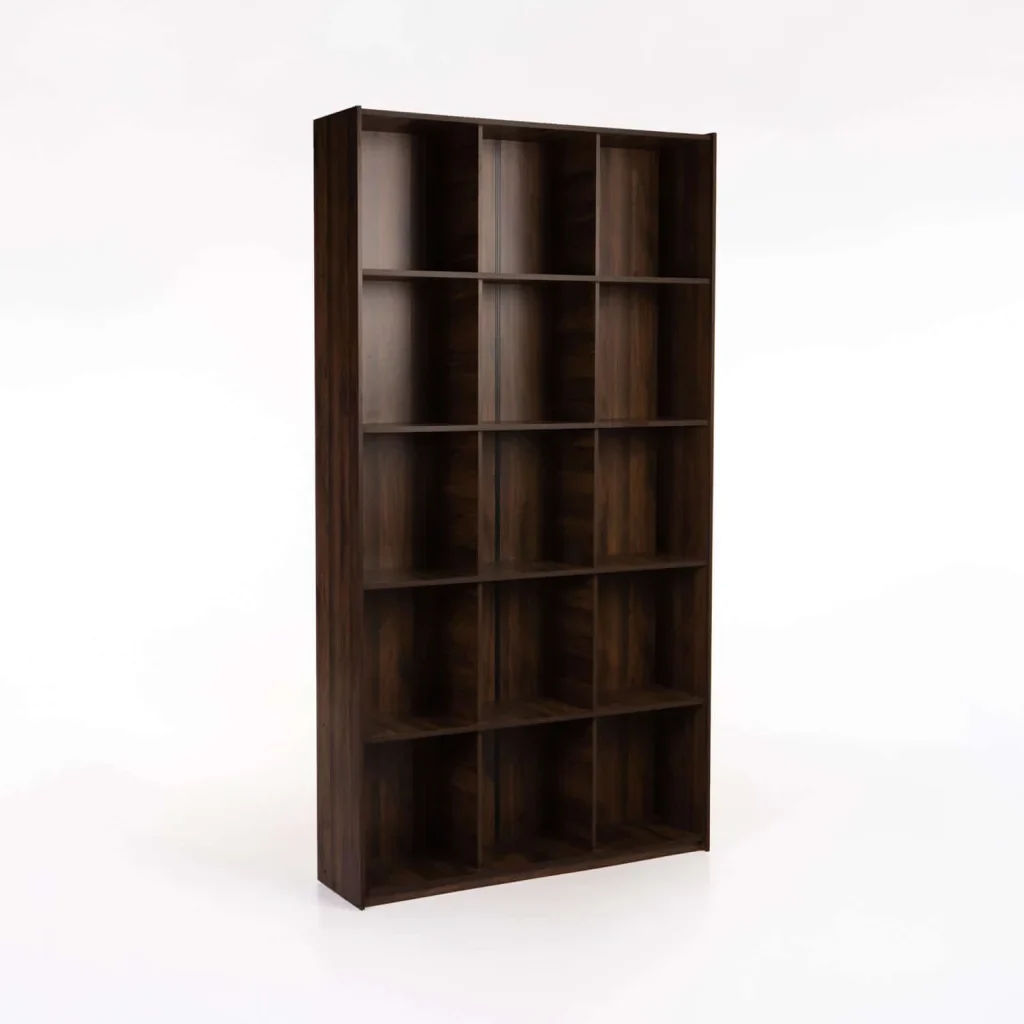 ECHO Bookcase BC15 Walnut – Modern 15-Cube Storage Unit